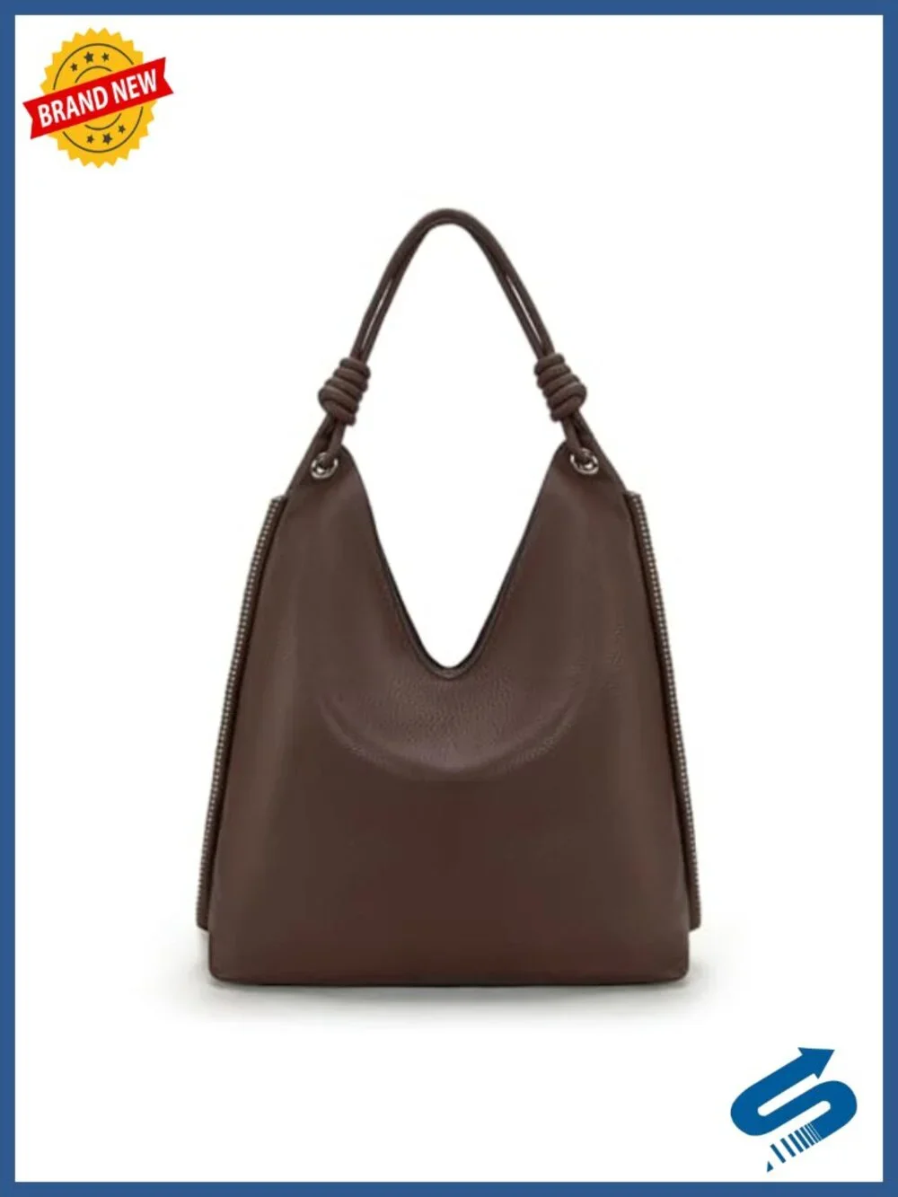 Soft Slouchy PU Leather Hobo Bag with Shoulder Strap
